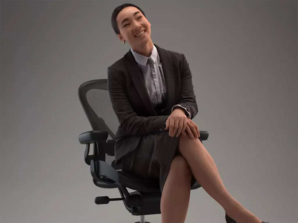 00038Esmee005 Business Woman Pre Posed 3D Model 3D model