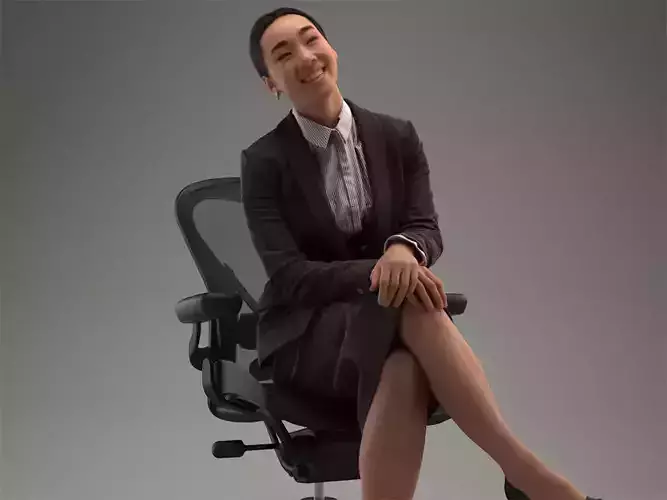 00038Esmee005 Business Woman Pre Posed 3D Model