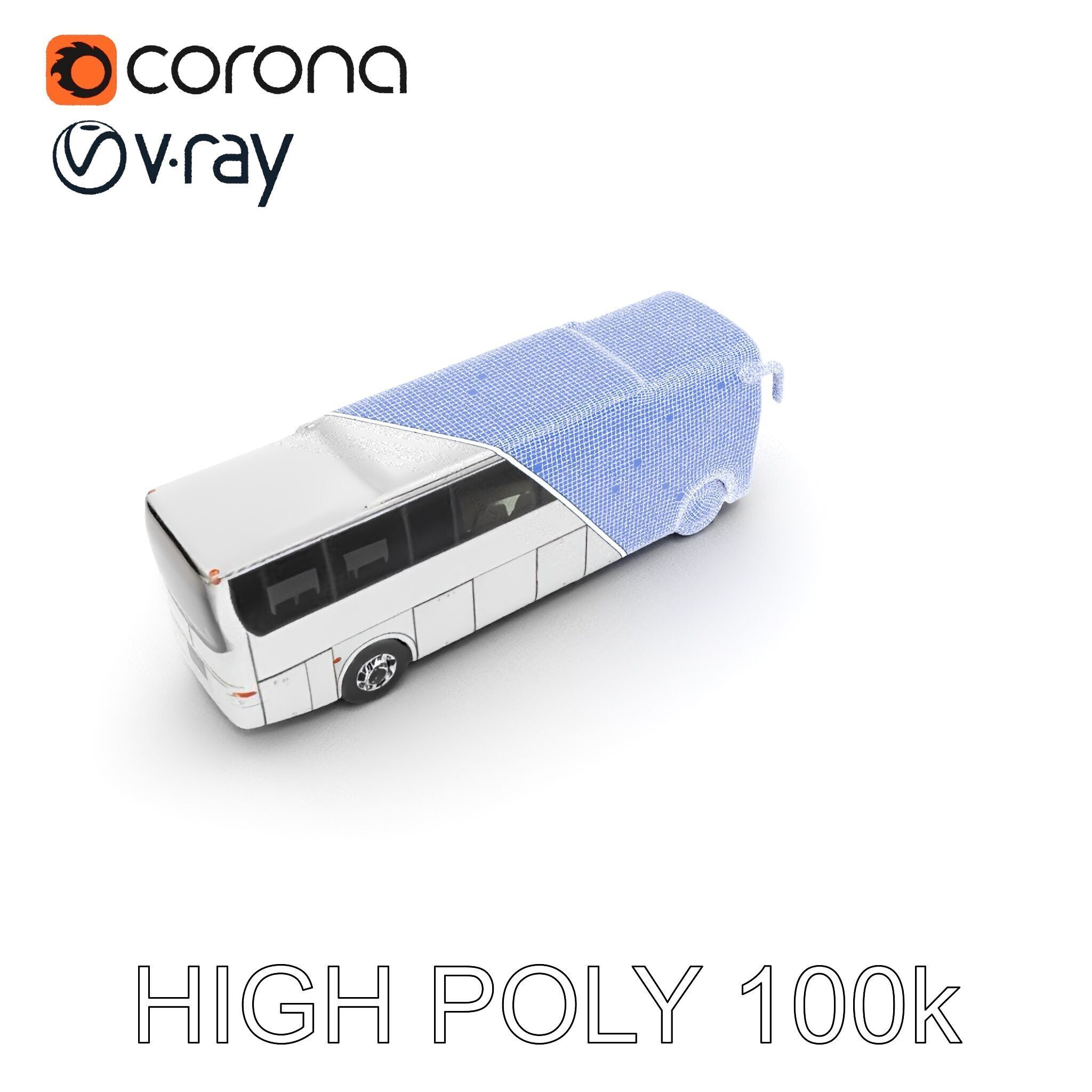 Modern Tourist Bus D Model Pack Low-poly 3D model_27