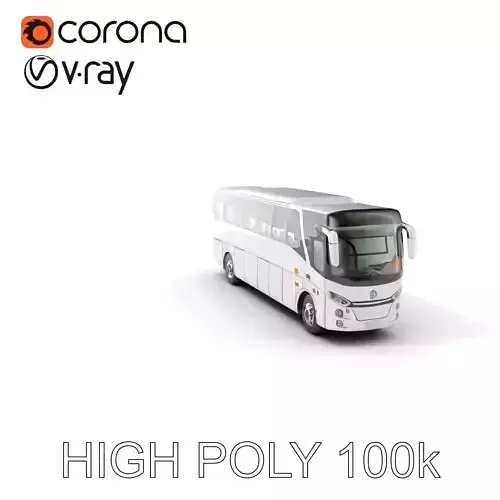 Modern Tourist Bus D Model Pack Low-poly 3D model