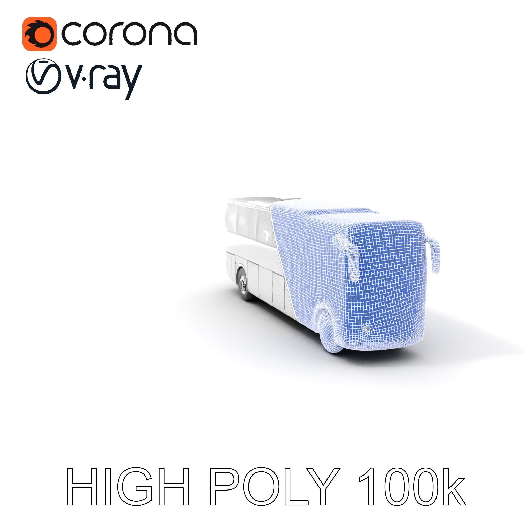 Modern Tourist Bus D Model Pack Low-poly 3D model_4