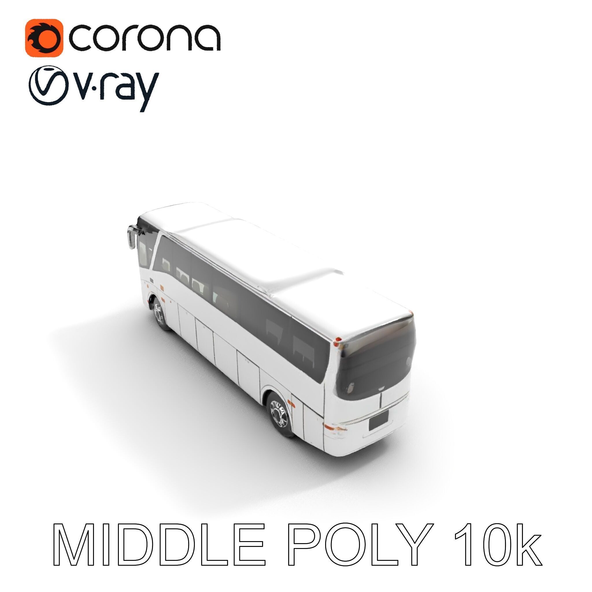 Modern Tourist Bus D Model Pack Low-poly 3D model_11