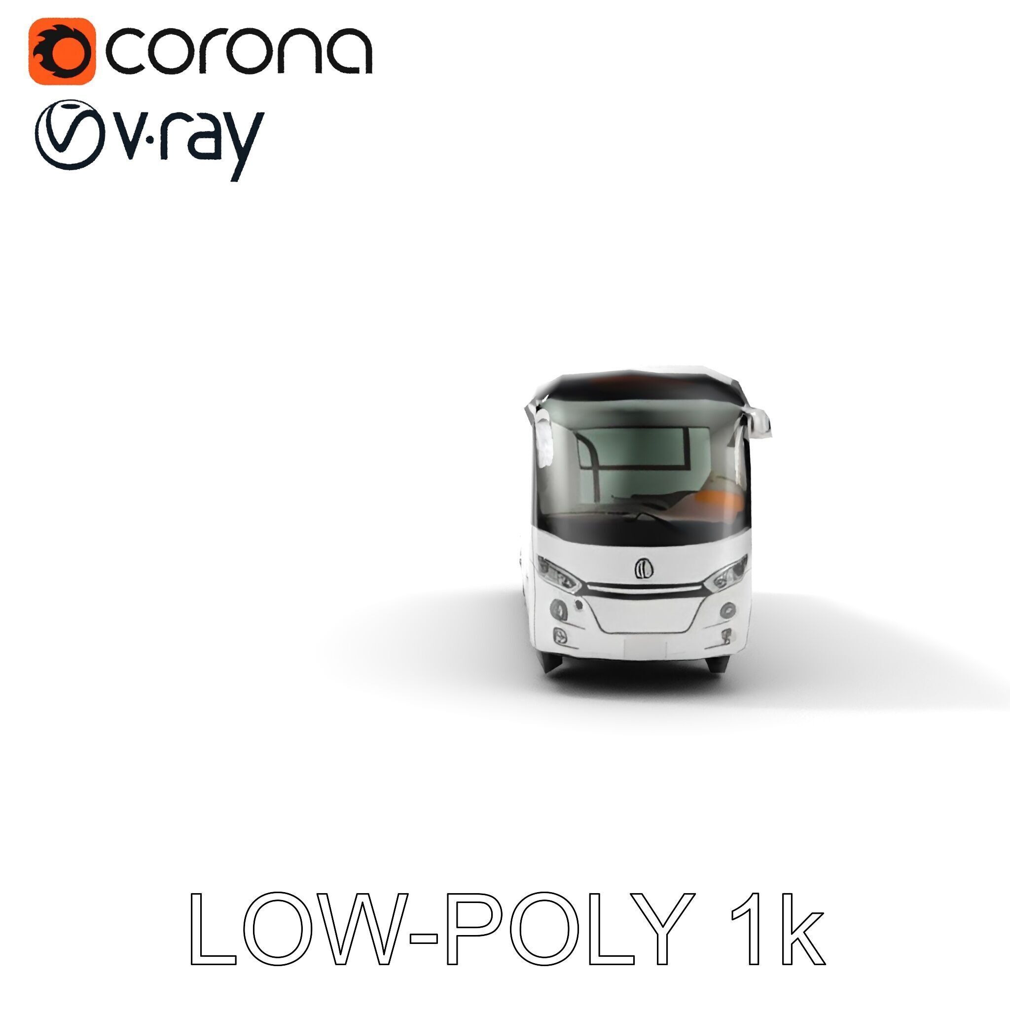 Modern Tourist Bus D Model Pack Low-poly 3D model_12