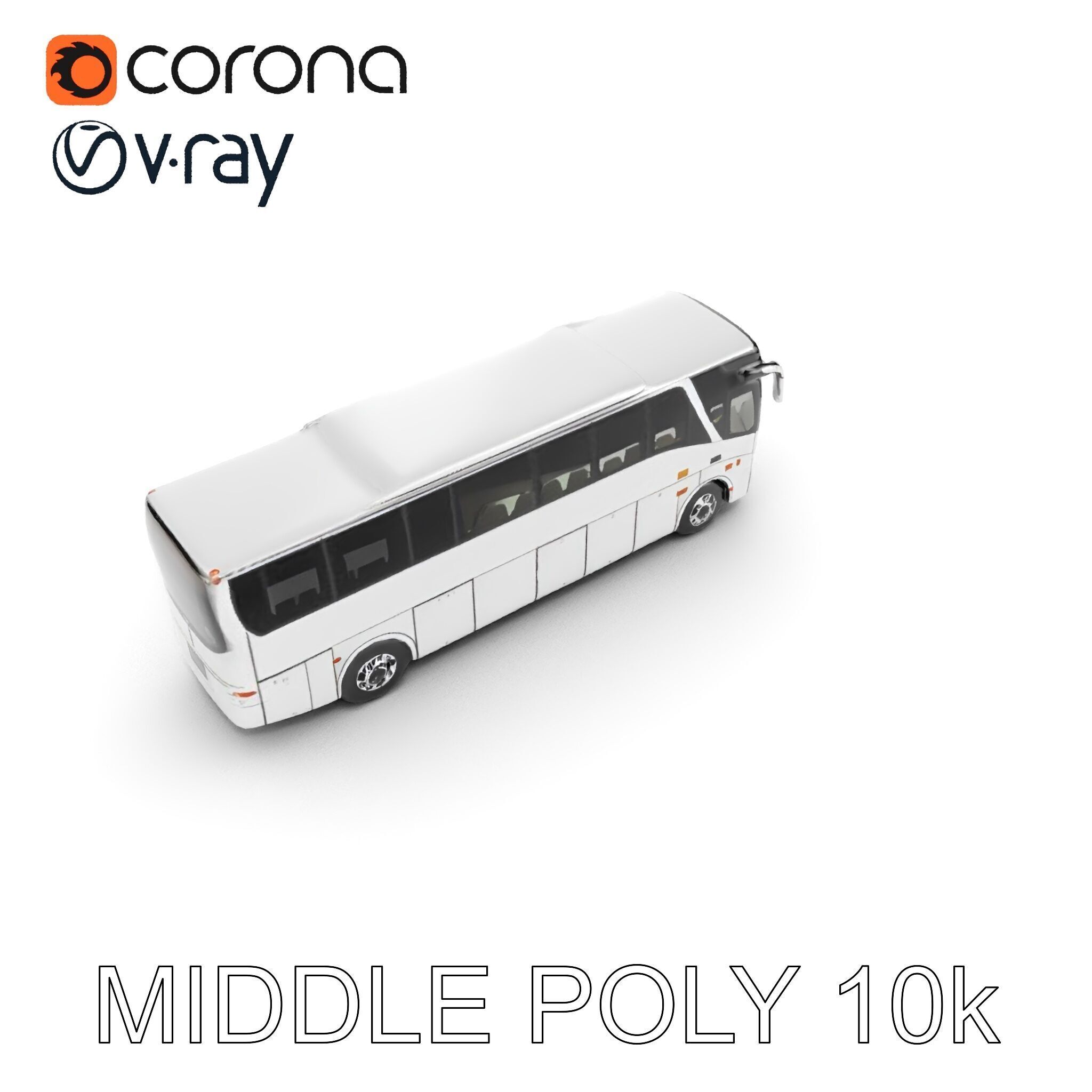 Modern Tourist Bus D Model Pack Low-poly 3D model_8