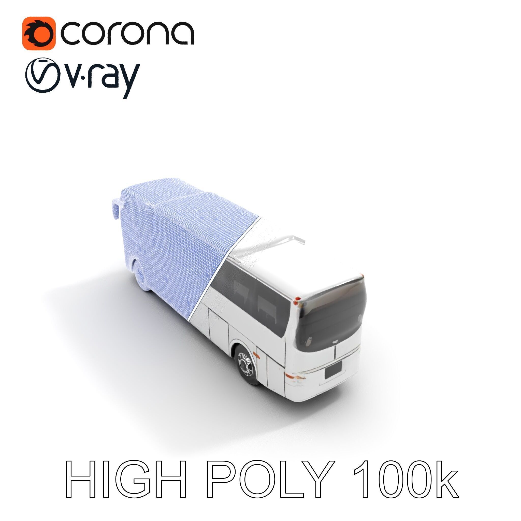 Modern Tourist Bus D Model Pack Low-poly 3D model_24