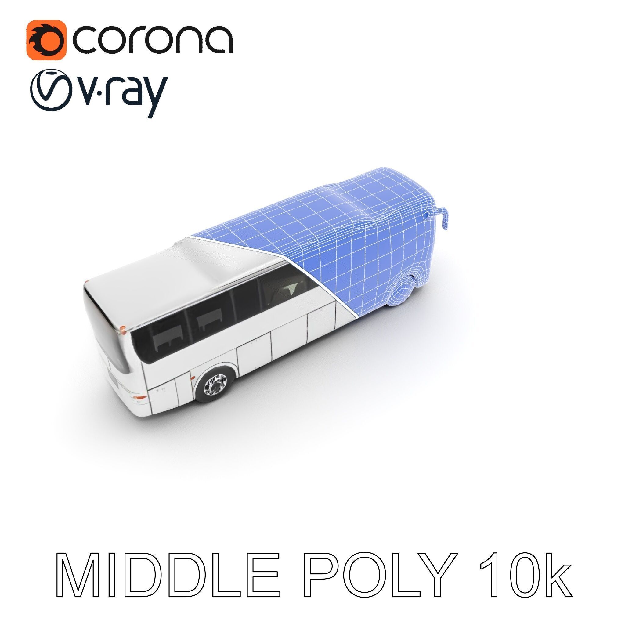 Modern Tourist Bus D Model Pack Low-poly 3D model_25