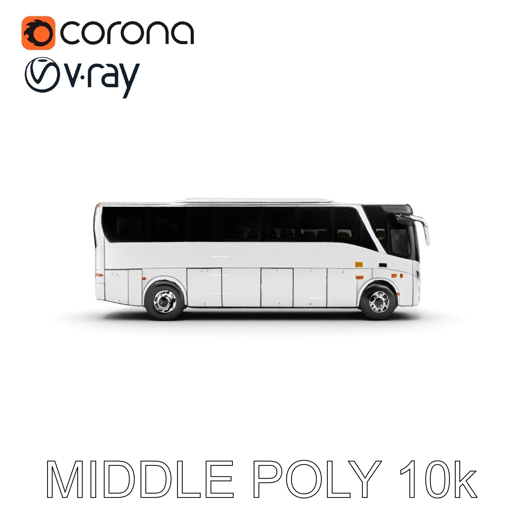 Modern Tourist Bus D Model Pack Low-poly 3D model_28