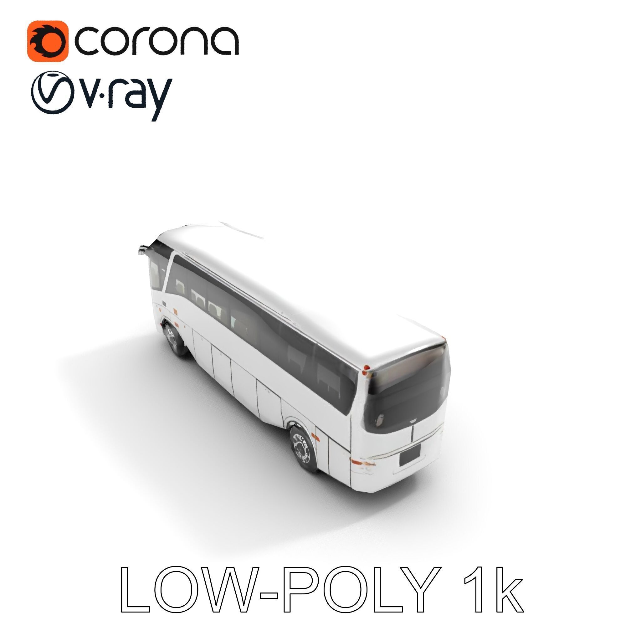 Modern Tourist Bus D Model Pack Low-poly 3D model_26