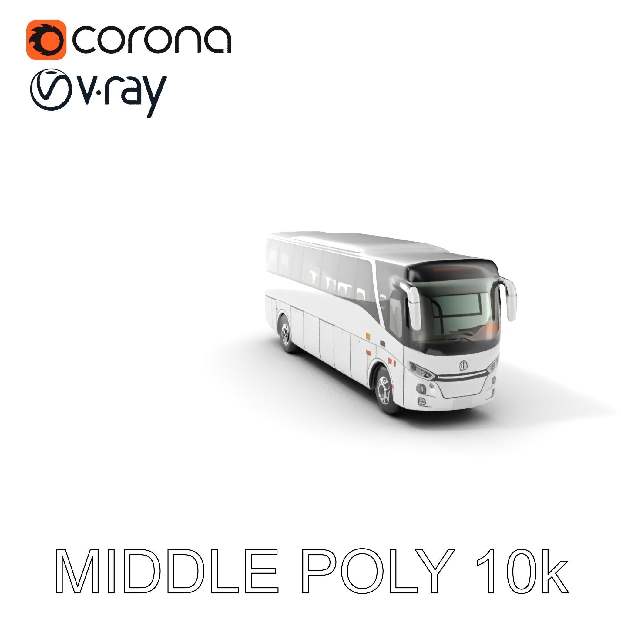Modern Tourist Bus D Model Pack Low-poly 3D model_6