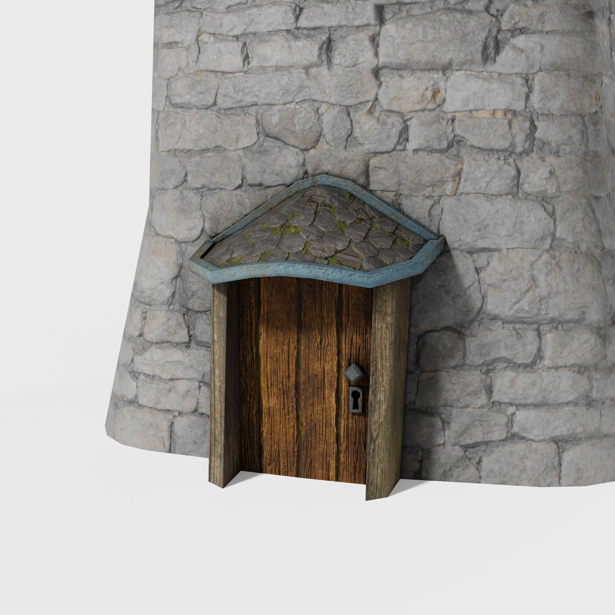 Medieval Fantasy Tower House Low-poly 3D model_6