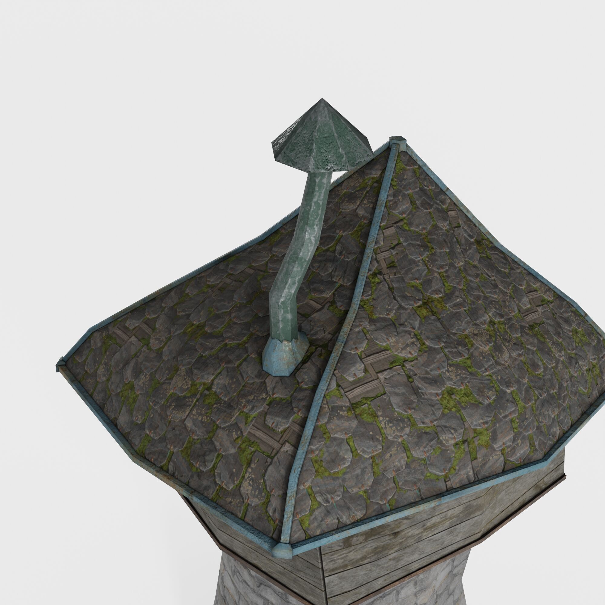 Medieval Fantasy Tower House Low-poly 3D model_9