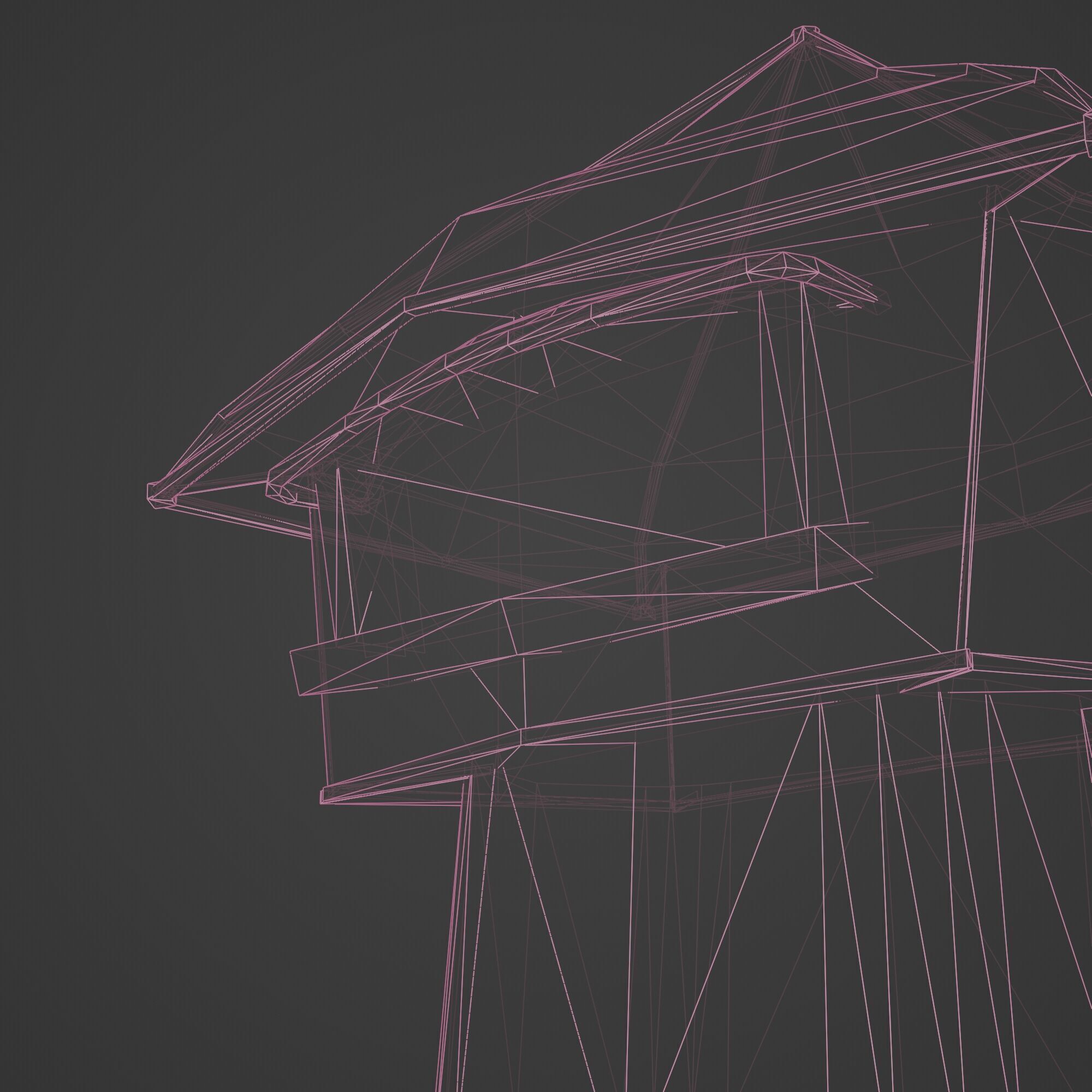 Medieval Fantasy Tower House Low-poly 3D model_12