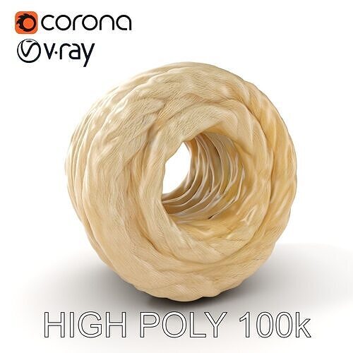 Rope Coil Model Pack for D Rendering Low-poly 3D model
