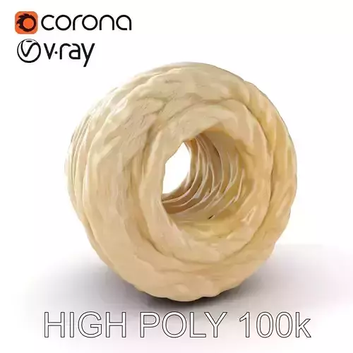 Rope Coil Model Pack for D Rendering Low-poly 3D model