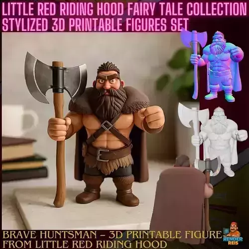 Brave Huntsman  Figure from Little Red Riding Hood 3D print model