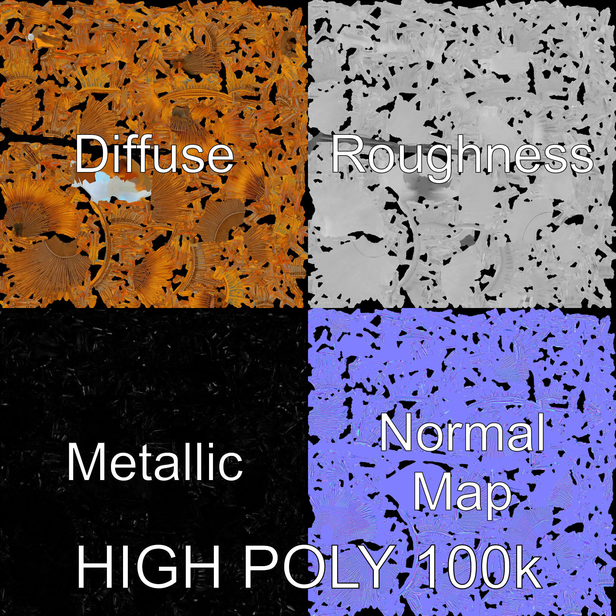 Wicker Pendant Lamp Model Pack with Detailed Textures Low-poly 3D model_4