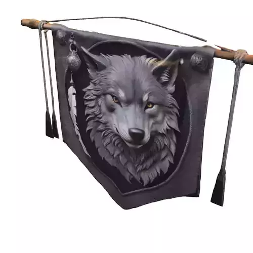 Tribal Wolf Spirit Banner