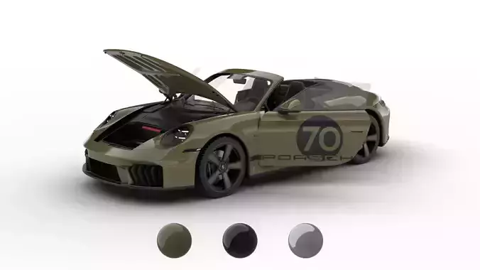 Porsche 911 Spirit 70 2025 HQ 3d model 3D model