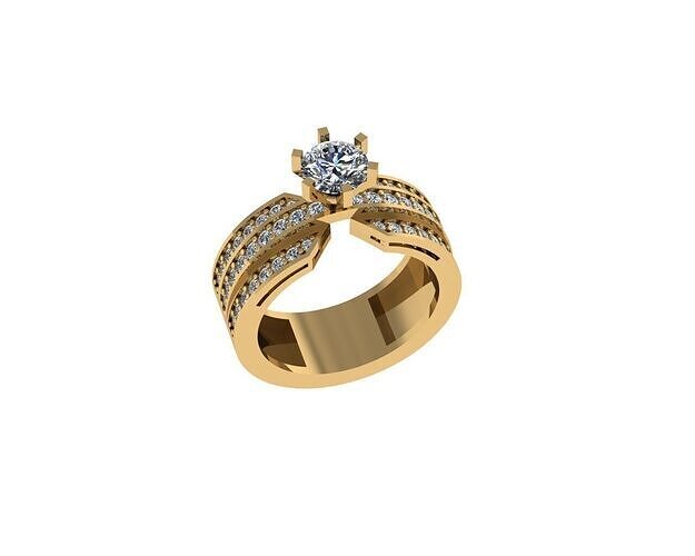 Solitaire Rings 3D print model