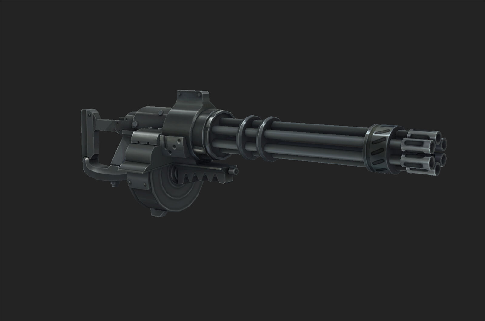 EVA Gatling gun hand-painted low poly Low-poly 3D model_1