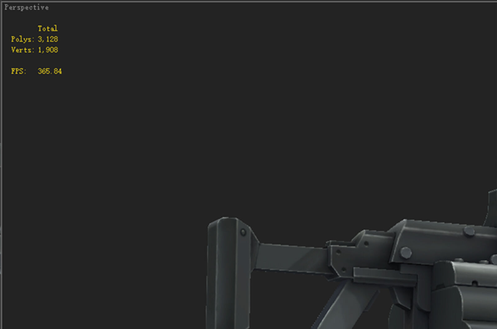 EVA Gatling gun hand-painted low poly Low-poly 3D model_7