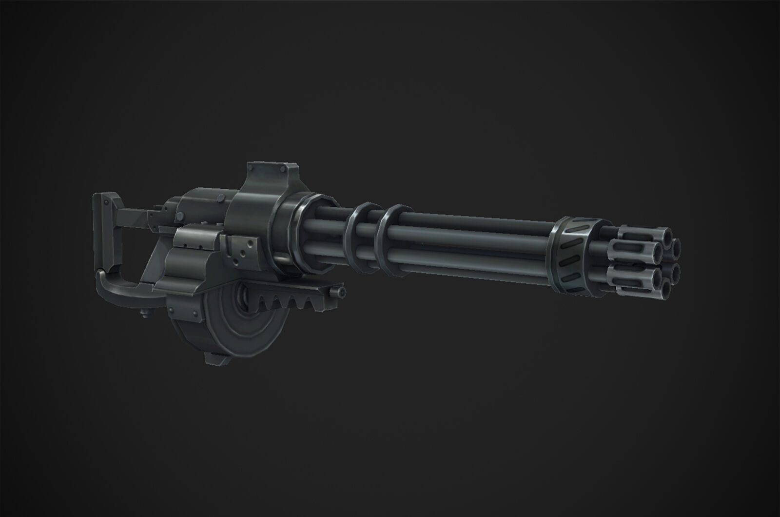 EVA Gatling gun hand-painted low poly Low-poly 3D model_5