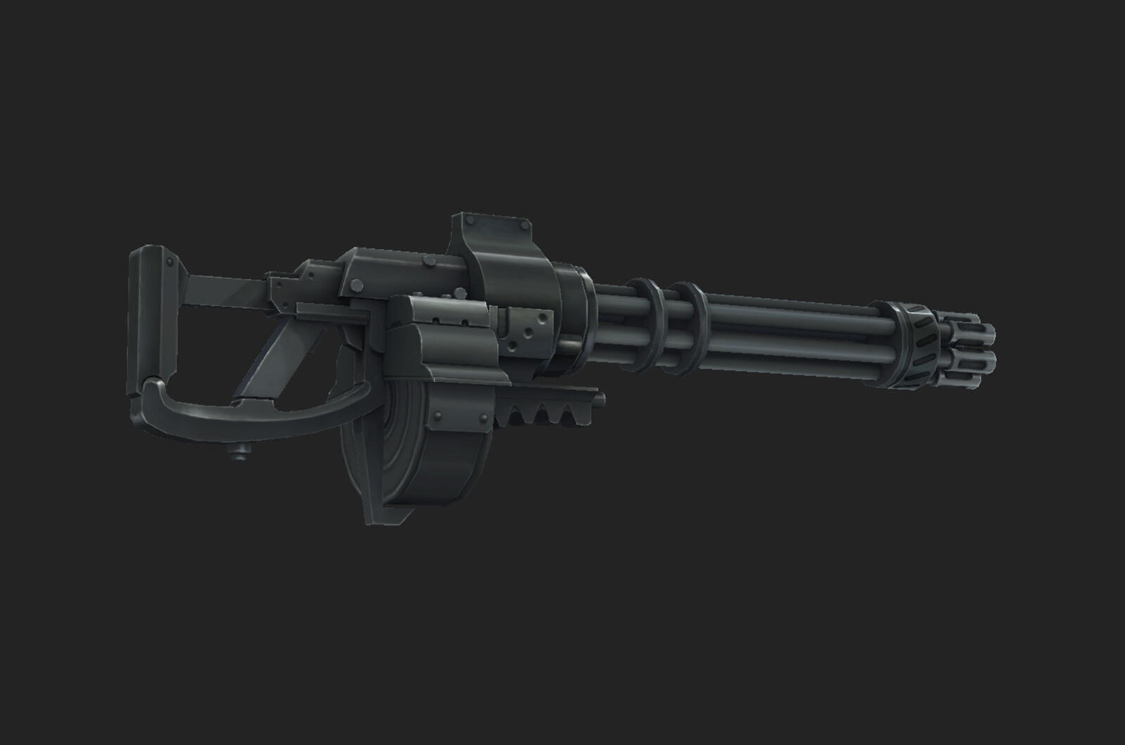 EVA Gatling gun hand-painted low poly Low-poly 3D model_2