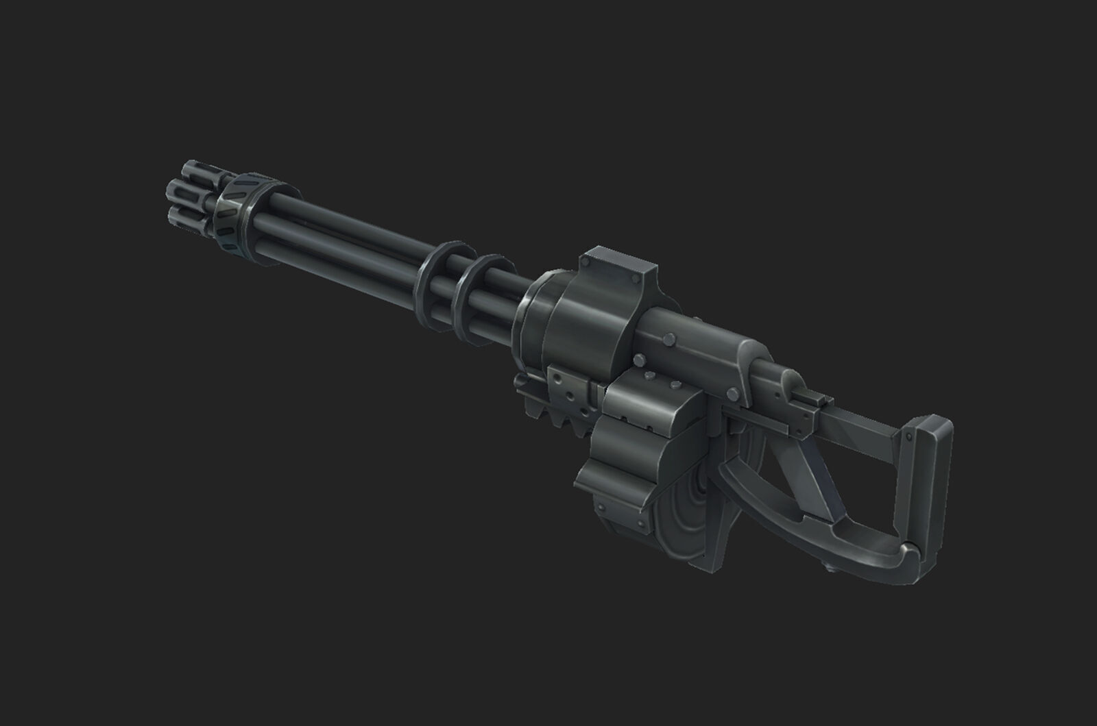 EVA Gatling gun hand-painted low poly Low-poly 3D model_4