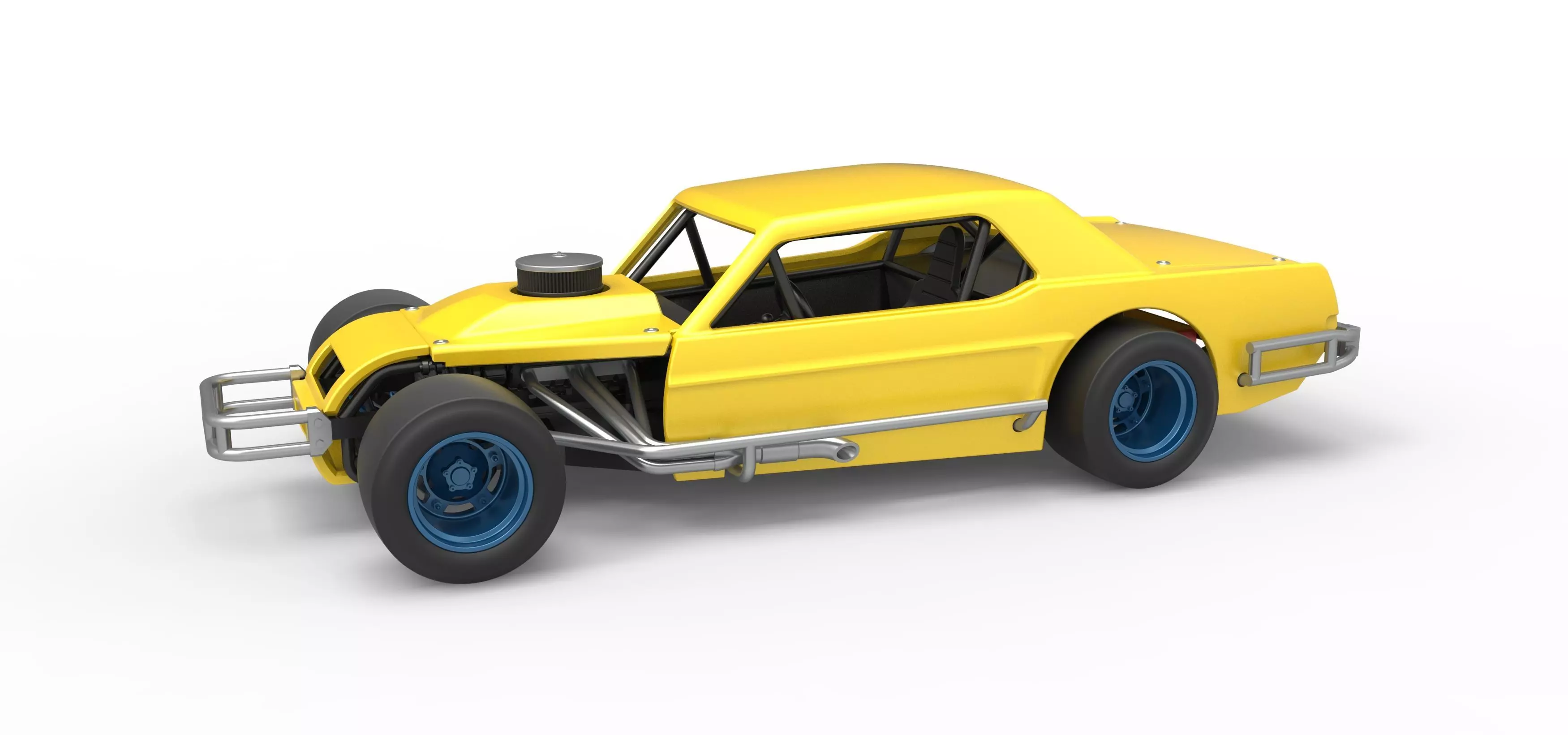 Vintage Asphalt Modified stock car V8 Scale 1 to 25 3D print model