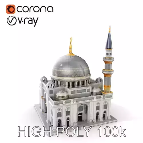 Majestic Mosque Architecture Model Pack Low-poly 3D model