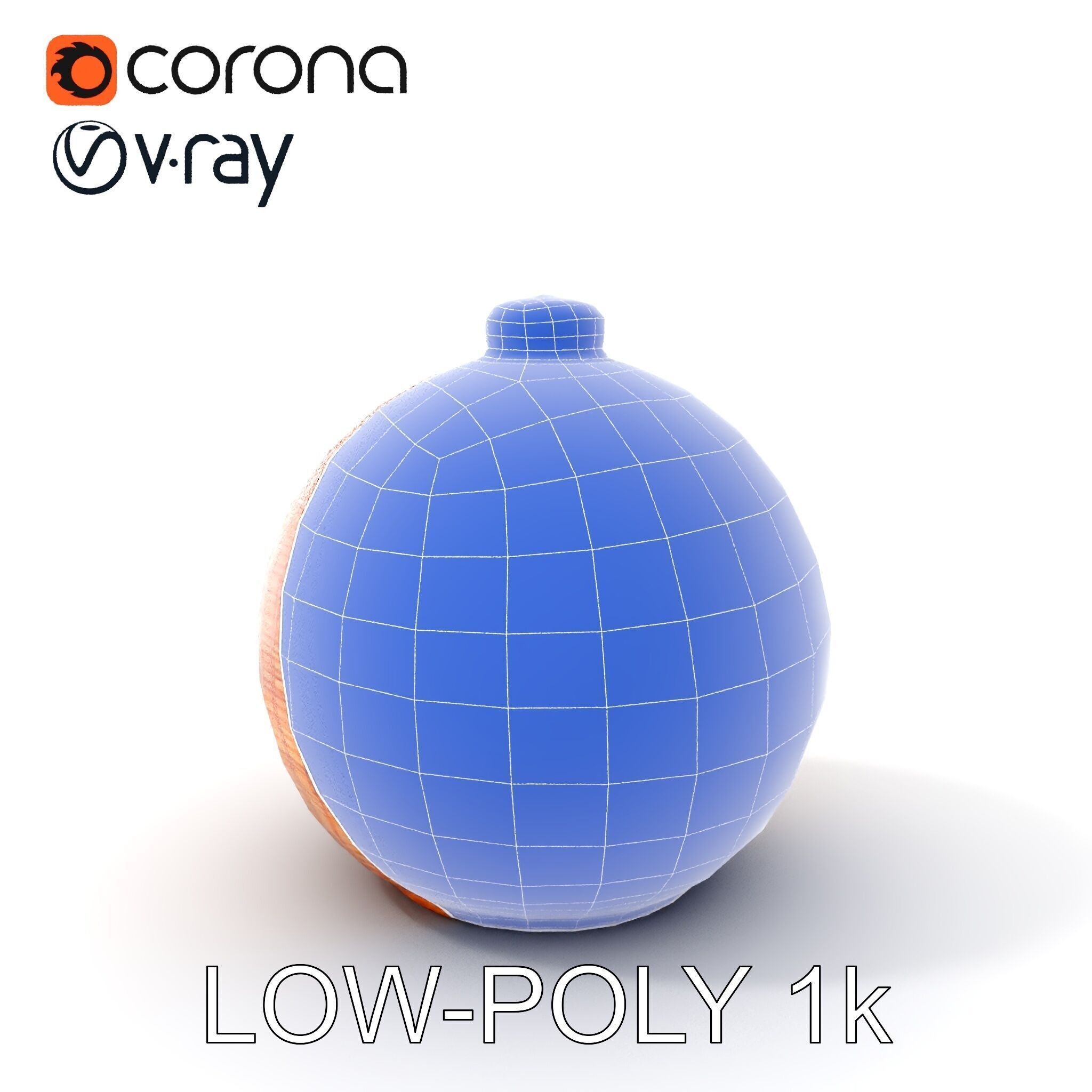 Wicker Pendant Lamp Model Pack Low-poly 3D model_20