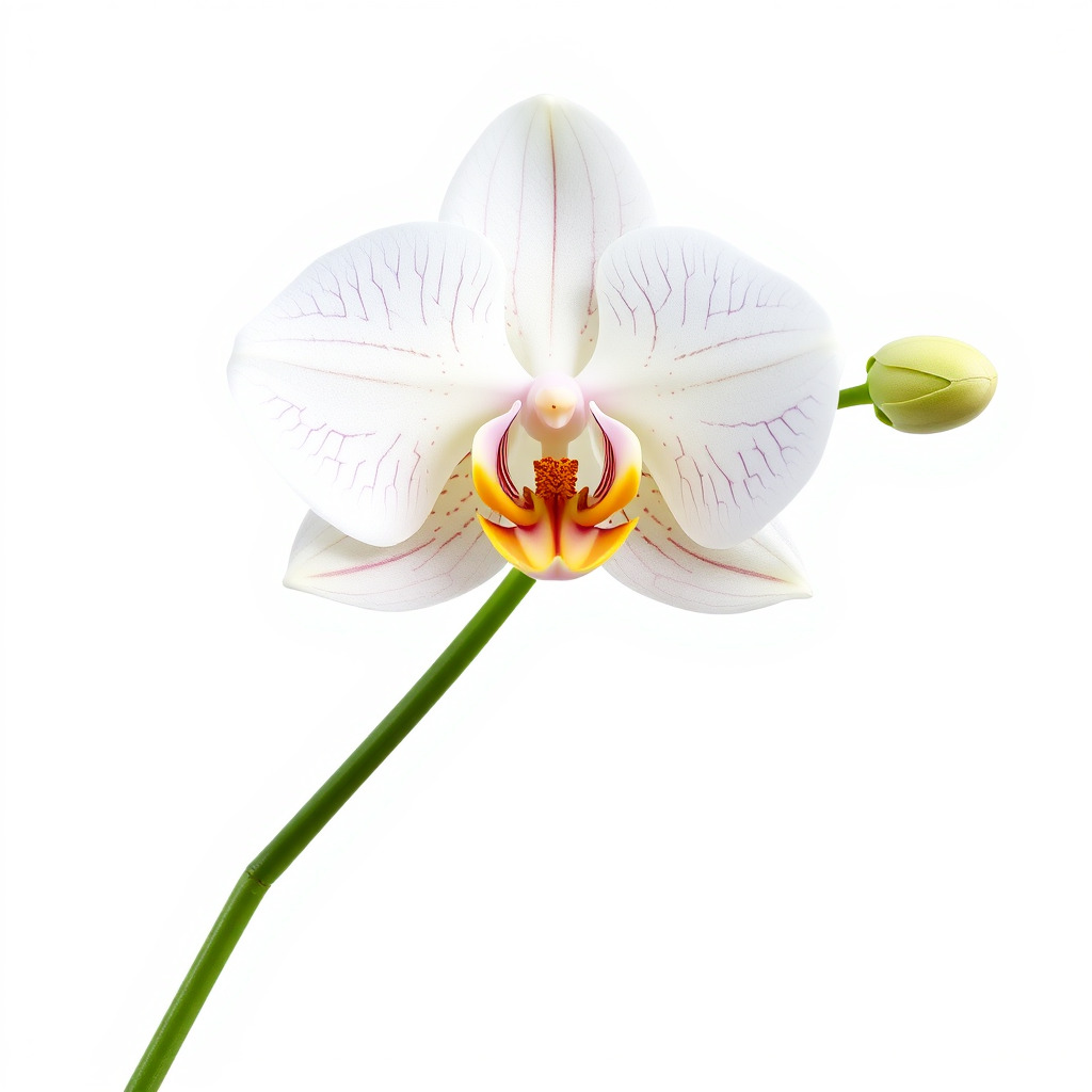 Orchid Flower and Stem D Model Pack Low-poly 3D model_3