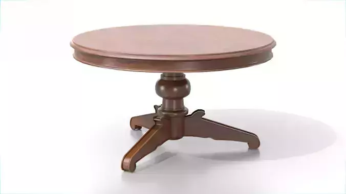 Antique Round Wooden Table 02