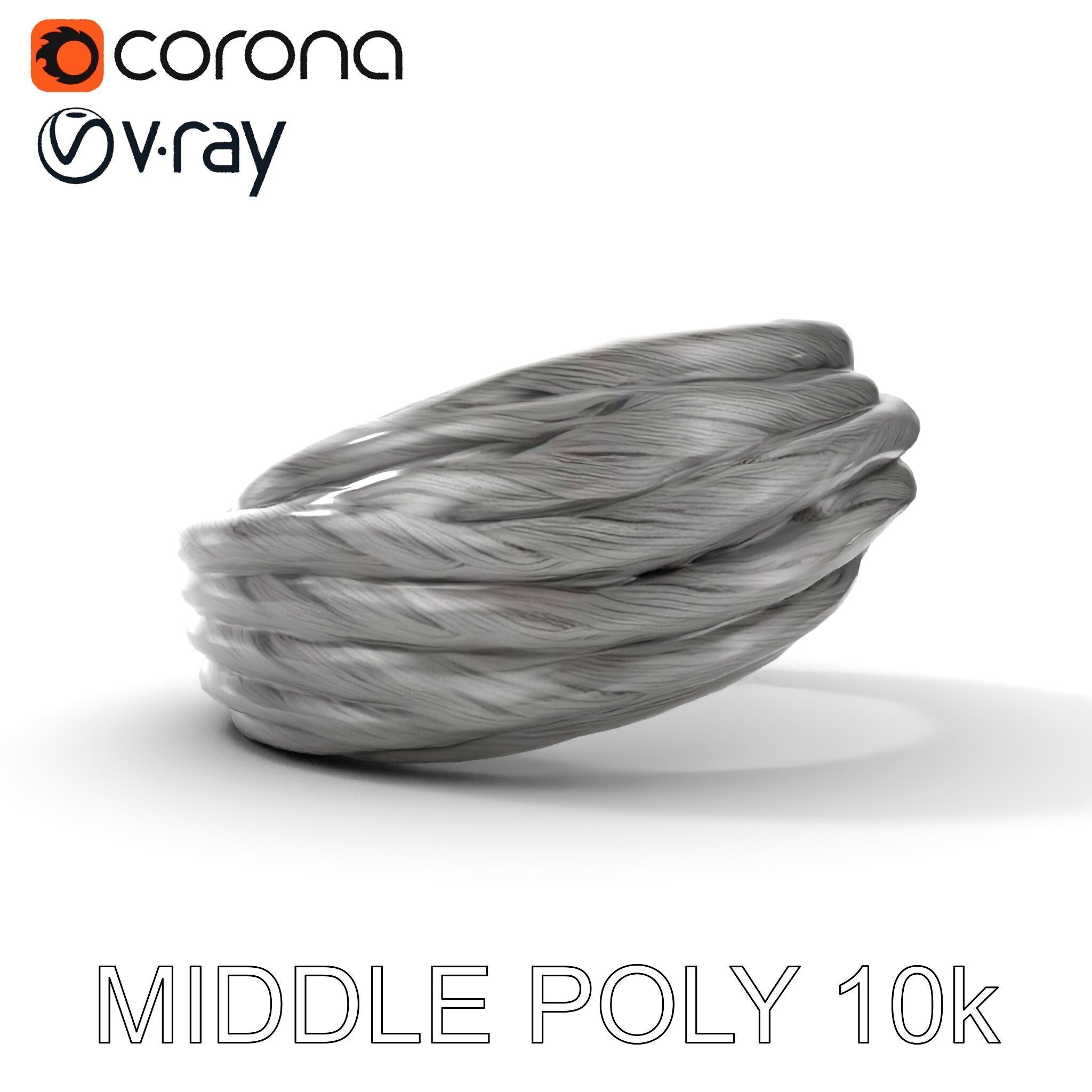 Twisted Steel Cable Model Pack for Industrial and Architectur... Low-poly 3D model_9