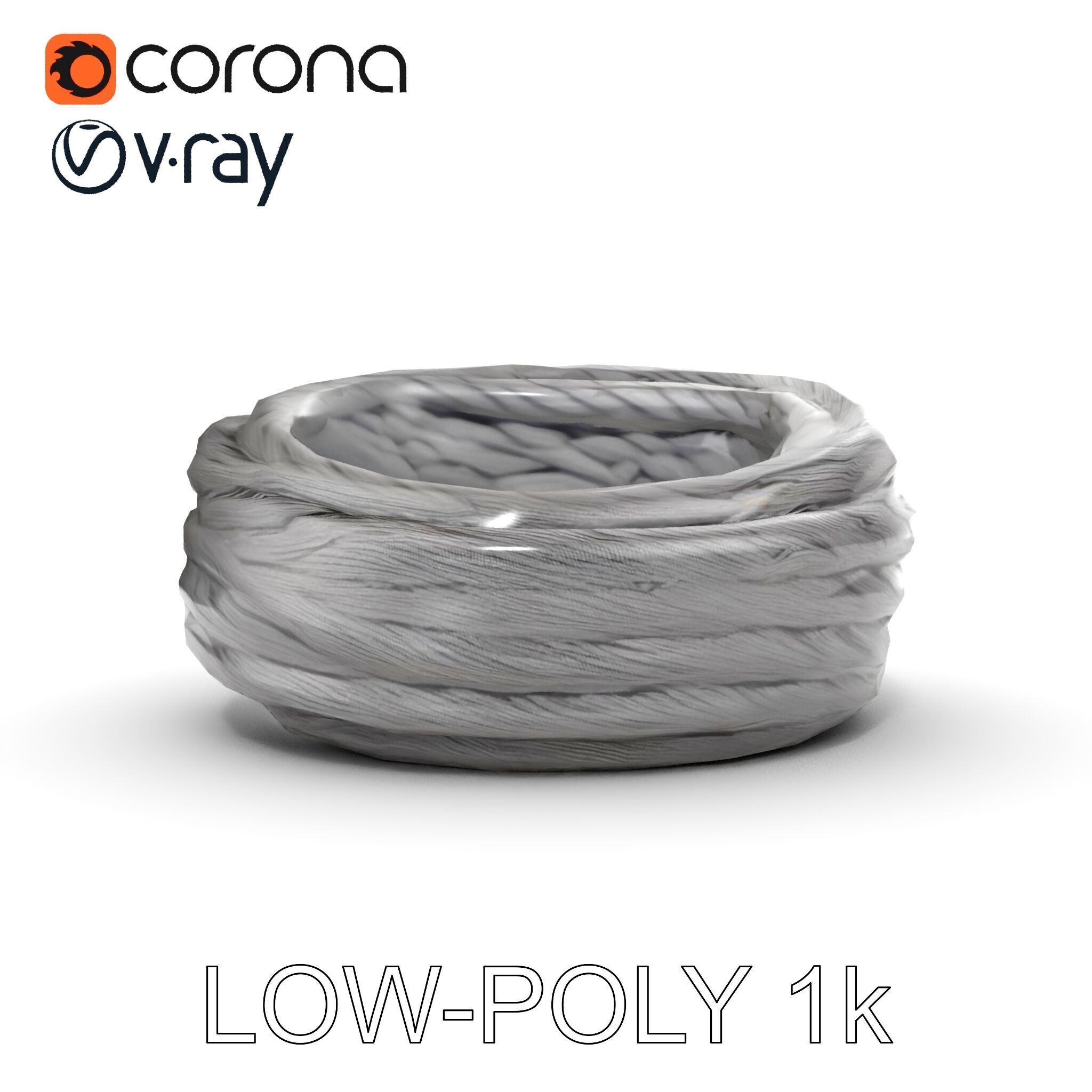 Twisted Steel Cable Model Pack for Industrial and Architectur... Low-poly 3D model_27