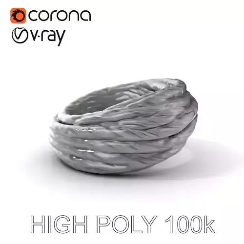 Twisted Steel Cable Model Pack for Industrial and Architectur... Low-poly 3D model