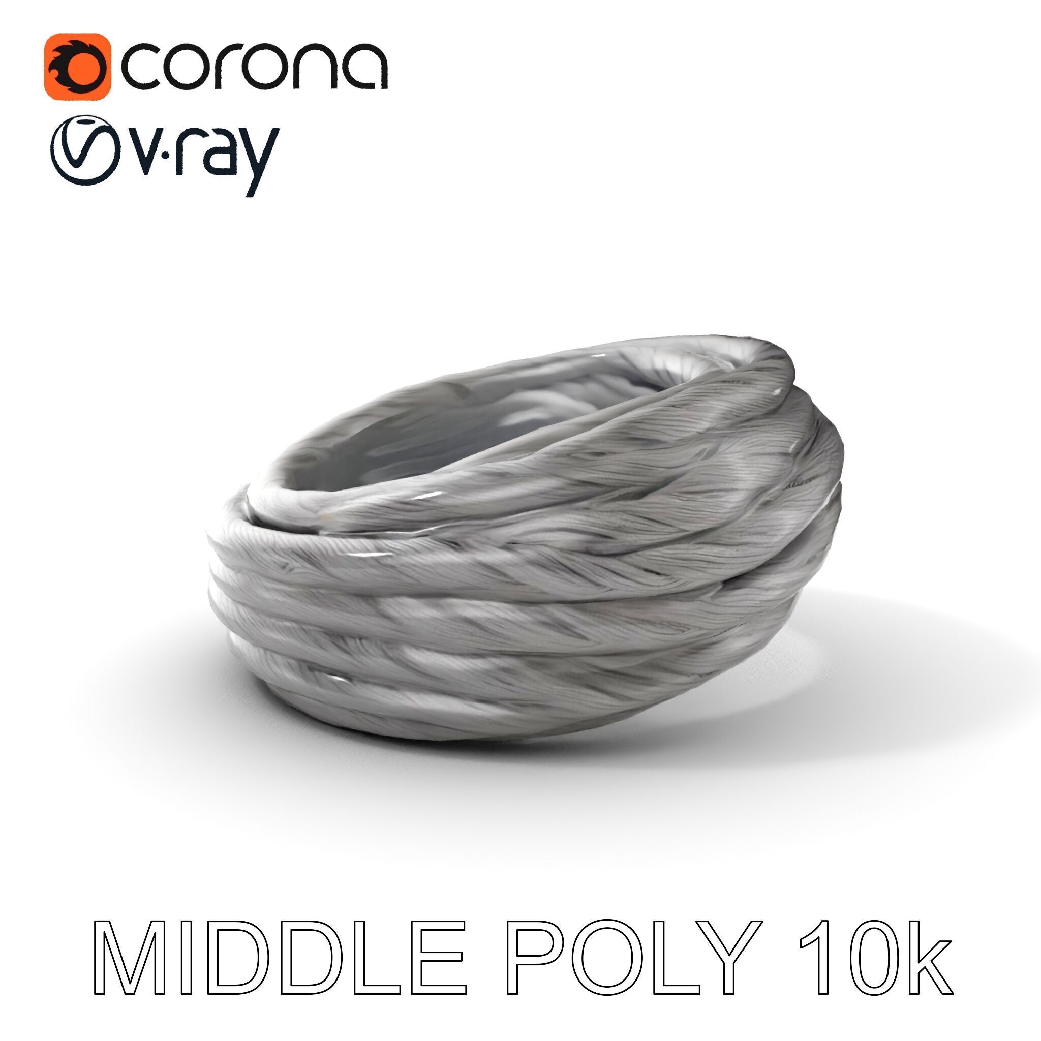 Twisted Steel Cable Model Pack for Industrial and Architectur... Low-poly 3D model_7