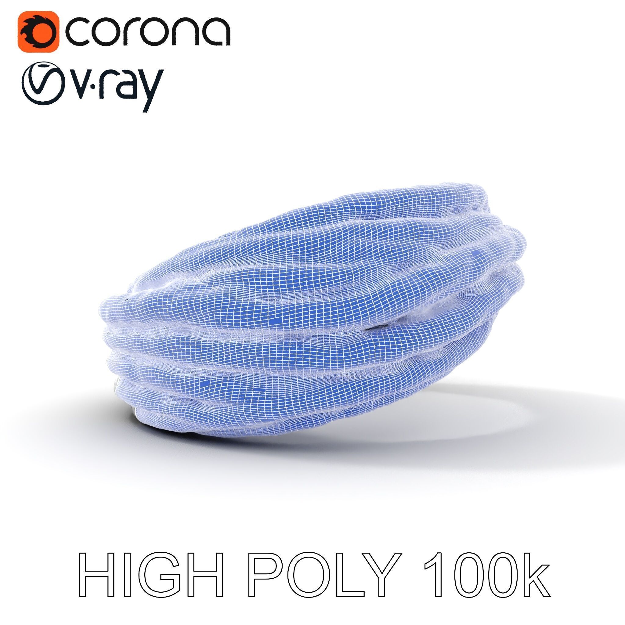 Twisted Steel Cable Model Pack for Industrial and Architectur... Low-poly 3D model_30