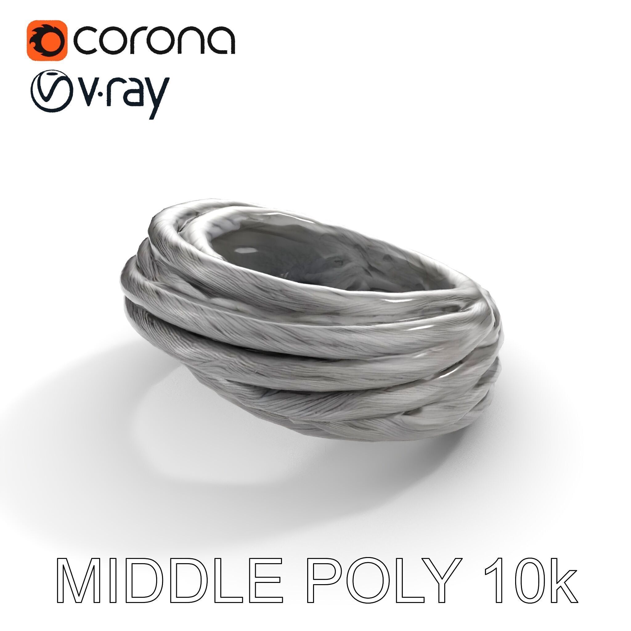 Twisted Steel Cable Model Pack for Industrial and Architectur... Low-poly 3D model_17