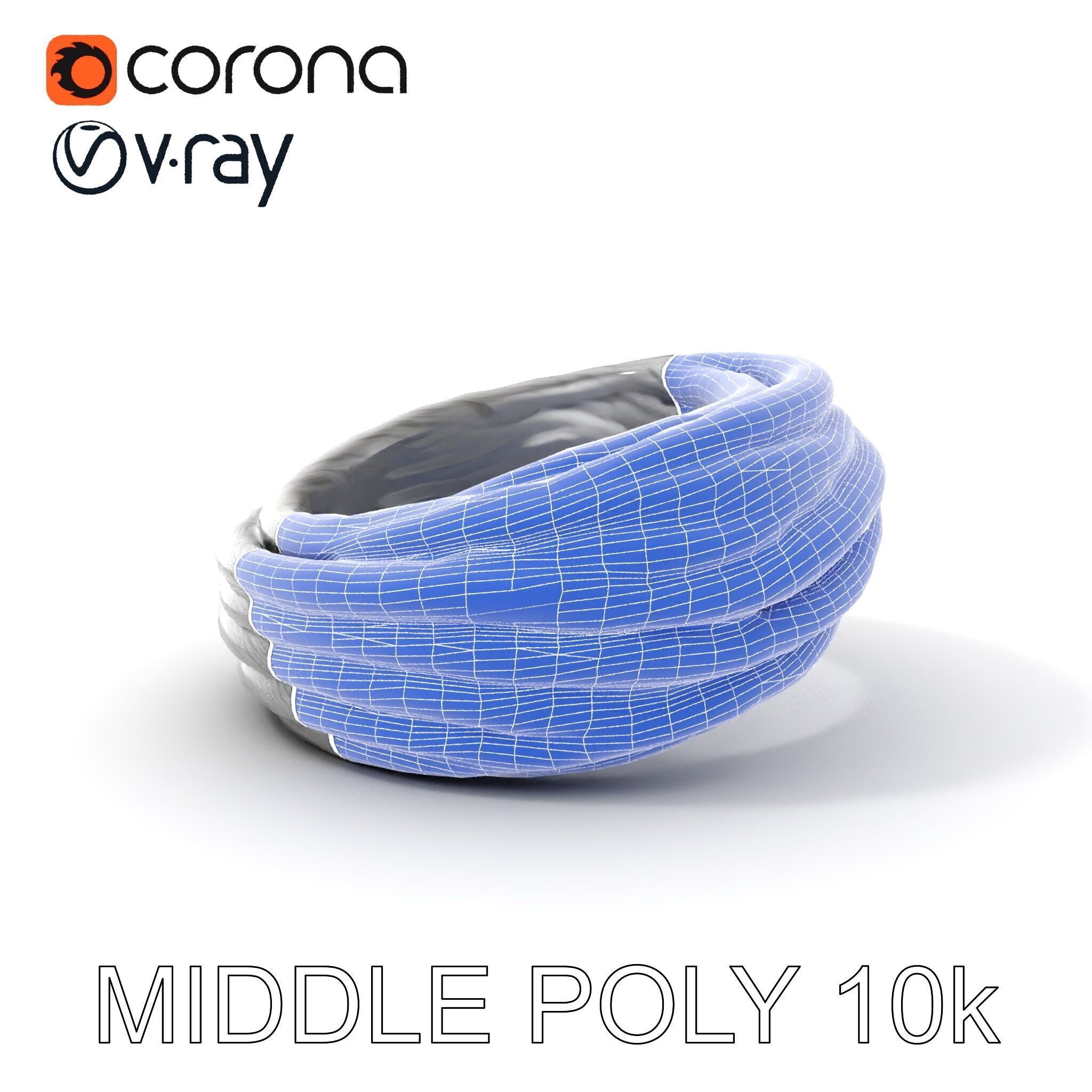 Twisted Steel Cable Model Pack for Industrial and Architectur... Low-poly 3D model_26