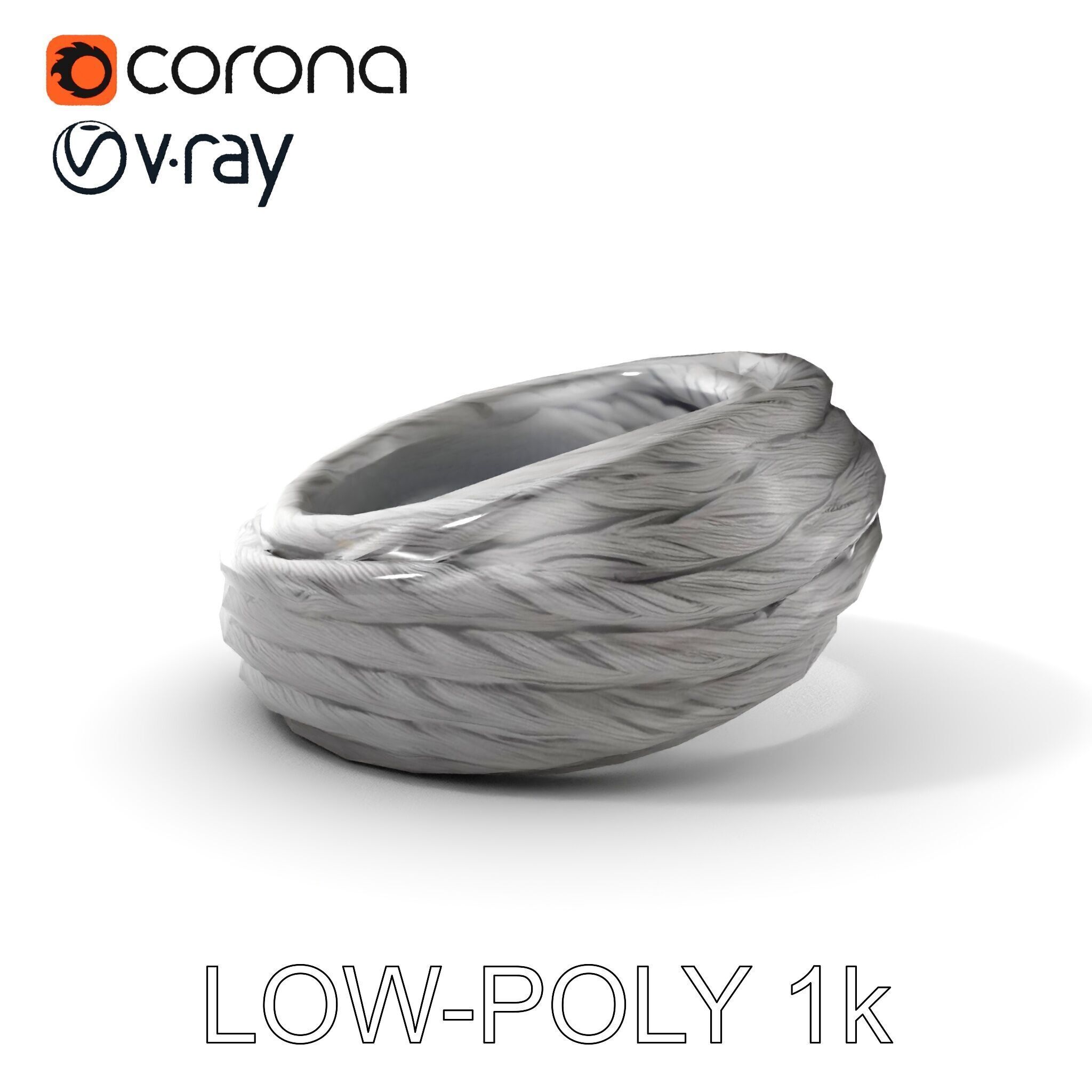 Twisted Steel Cable Model Pack for Industrial and Architectur... Low-poly 3D model_8