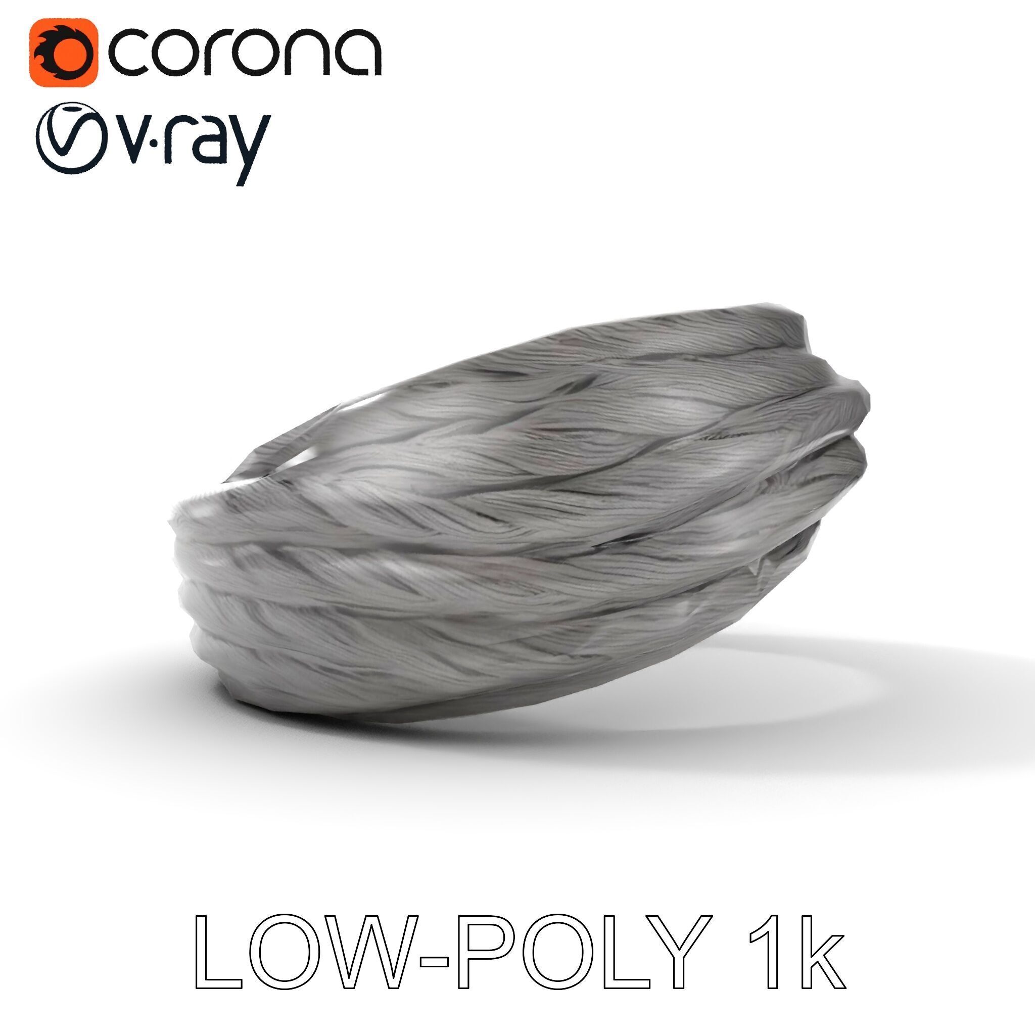 Twisted Steel Cable Model Pack for Industrial and Architectur... Low-poly 3D model_29