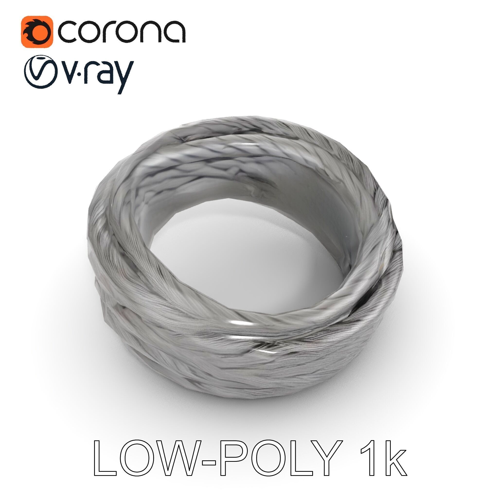 Twisted Steel Cable Model Pack for Industrial and Architectur... Low-poly 3D model_21