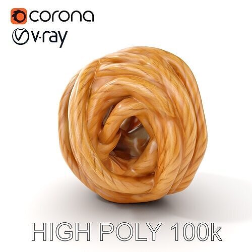 Realistic Rope Model Pack for D Projects Low-poly 3D model