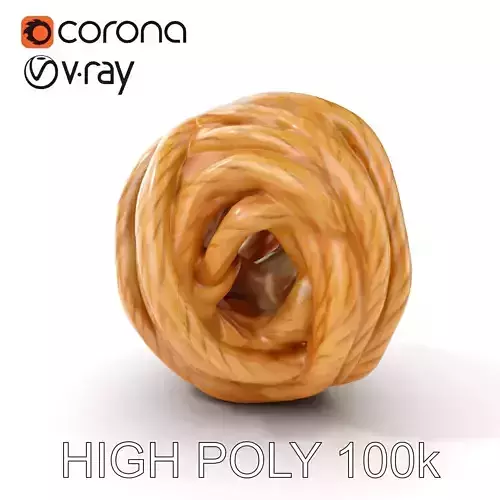 Realistic Rope Model Pack for D Projects Low-poly 3D model
