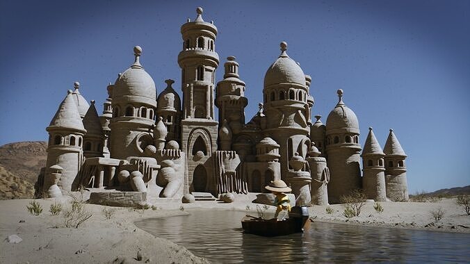 Desert Movie CGI Low-poly 3D model