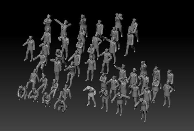 German Sailors WW2 for 350 scale ships 3D print model
