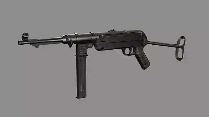 IMI Uzi Low-poly 3D model Low-poly 3D model