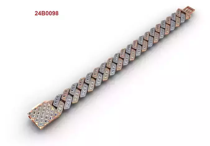 Cuban bracelet mix bagute