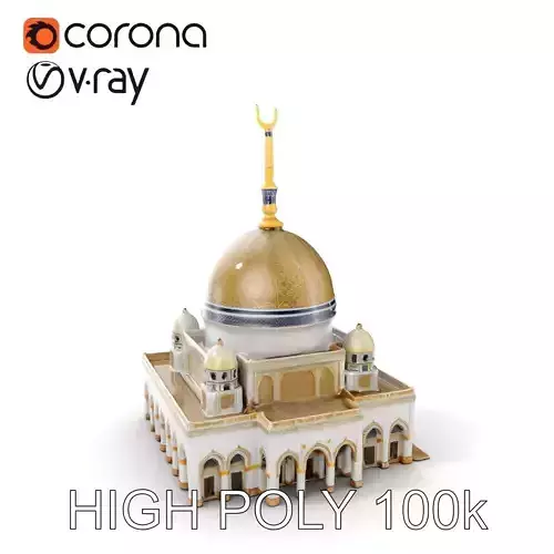 Ornate Mosque Architecture Model Pack Low-poly 3D model